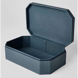 Faux Shagreen Decorative Box Octagonal Studio McGee 8in x 6in x 2 1/2in Threshol